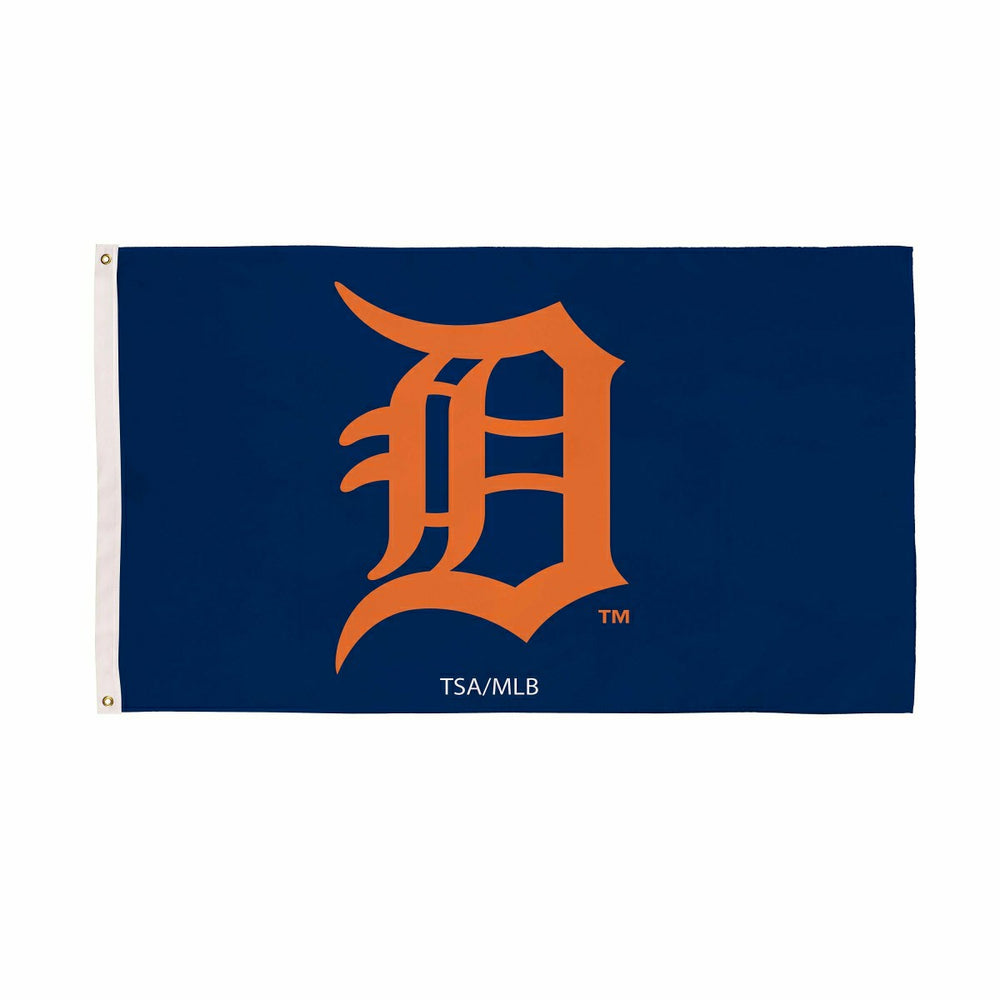 Detroit Tigers Single Sided Flag w/ 2 Grommets, 3'x5', MLB, Home