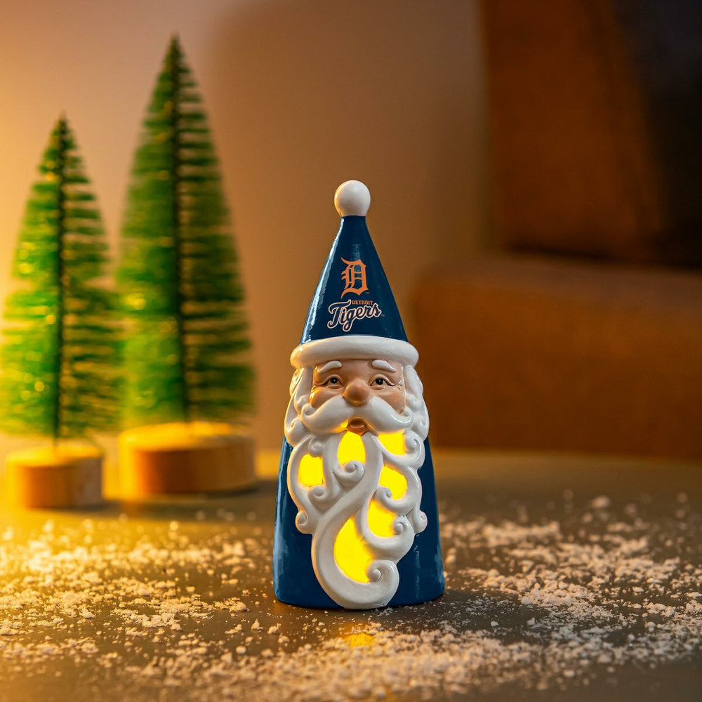Detroit Tigers Santa LED Statuary, 8", MLB, Home