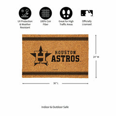 Houston Astros Large One Color Coir Mat, 36"x24", MLB