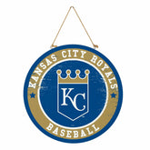 Kansas City Royals Round Door Décor with Hanging Rope, 18x18, MLB, Home