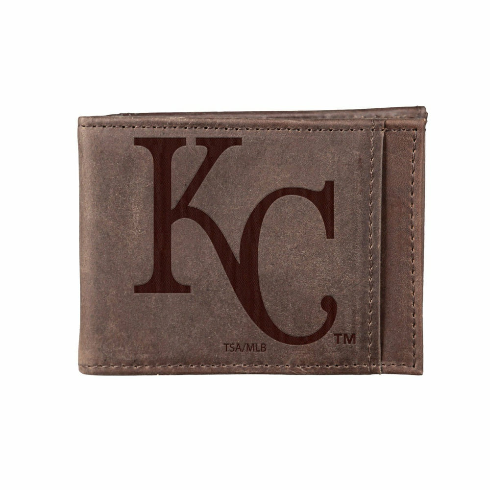 Kansas City Royals Front Pocket Wallet w/ RFID Blocking Brown, MLB, Home