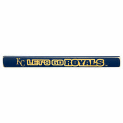 Kansas City Royals Engraved Wood Sign, 1.5" x 18", MLB, Home
