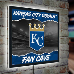 Kansas City Royals 23"H x 23"L LED Wall Decor, Edgelite, Square, MLB, Home