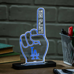 Los Angeles Dodgers Baseball Foam Finger Desklite LED Decor, MLB, Home