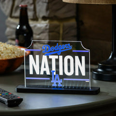 Los Angeles Dodgers Baseball Rectangle Desklite LED Decor, MLB, Home