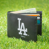 Los Angeles Dodgers Black Bi-Fold Embroidered Wallet w/ RFID Blocking, MLB, Home