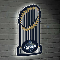 Los Angeles Dodgers, World Series 2025 LED Wall Decor, Edgelite, Shape, MLB