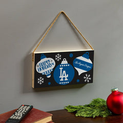 Los Angeles Dodgers Holiday Wood Wall Sign, 6x11, MLB, Home