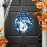 Los Angeles Dodgers Halloween Round Door Décor with Hanging Rope, 18x1, MLB, Home