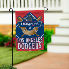 Los Angeles Dodgers Suede 2024 World Series Champions House Flag, MLB, Home