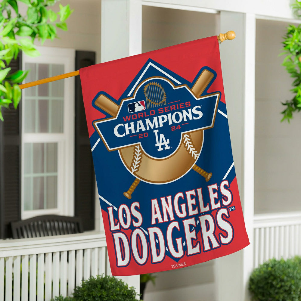 Los Angeles Dodgers 2024 World Series Champions Suede House Flag, MLB, Home