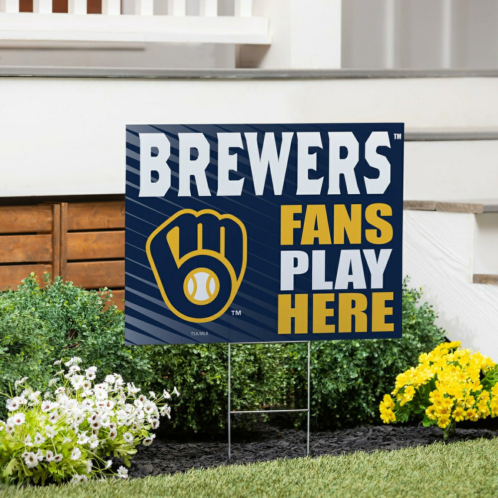 Milwaukee Brewers Coroplast Yard Sign "Fans Play Here", MLB, Home
