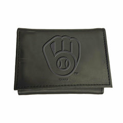 Milwaukee Brewers Tri-Fold Wallet Black, MLB, Home