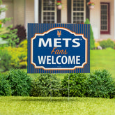 New York Mets Coroplast Yard Sign, "Fans Welcome", MLB, Home