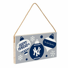 New York Yankees Holiday Wood Wall Sign, 6x11, MLB, Home
