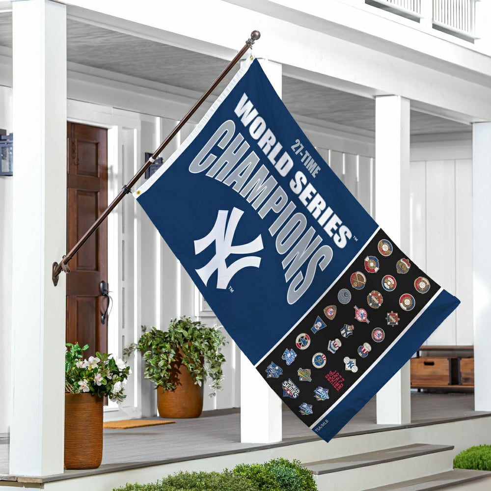 New York Yankees Single Sided Flag w/ 2 Grommets, 3'x5' Multi Win Flag, MLB, Home