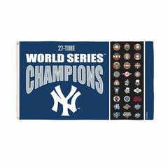 New York Yankees Single Sided Flag w/ 2 Grommets, 3'x5' Multi Win Flag, MLB, Home