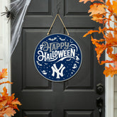 New York Yankees Halloween Round Door Décor with Hanging Rope, 18x18, MLB, Home