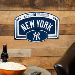 New York Yankees USA Embossed Steel Wall Sign, 11" x 17", MLB, Home