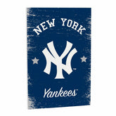 New York Yankees Wood Wall Sign, 16x24, MLB, Home