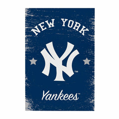 New York Yankees Wood Wall Sign, 16x24, MLB, Home