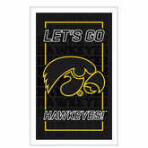 University of Iowa College Rectangle Neolite LED Decor, Sale, Collegiate, Home