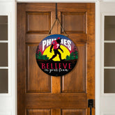 Philadelphia Phillies Bigfoot Round Door Décor with Hanging Rope, 18x1, MLB, Home