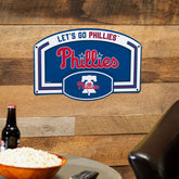 Philadelphia Phillies USA Embossed Steel Wall Sign, 11" x 17", MLB, Home