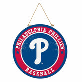 Philadelphia Phillies Round Door Décor with Hanging Rope, 18x18, MLB, Home