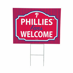Philadelphia Phillies Coroplast Yard Sign, "Fans Welcome", MLB, Home