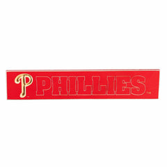 Philadelphia Phillies Engraved Wood Sign, 3.5" x 18", MLB, Home