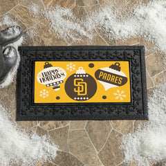 San Diego Padres Holiday Flocked Coir Sassafras Switch Mat, 22"x10", MLB