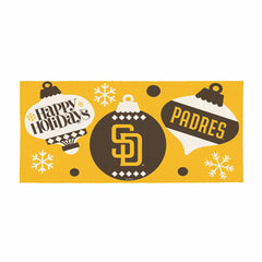 San Diego Padres Holiday Flocked Coir Sassafras Switch Mat, 22"x10", MLB