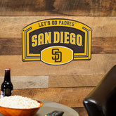 San Diego Padres USA Embossed Steel Wall Sign, 11" x 17", MLB, Home