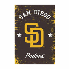 San Diego Padres Wood Wall Sign, 16x24, MLB, Home