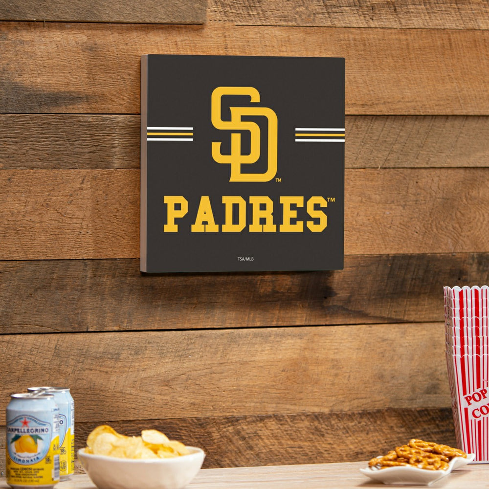 San Diego Padres Wood Wall Sign, 12x12, MLB, Home