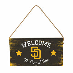 San Diego Padres Wood Wall Sign, 6x11, MLB, Home