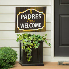 San Diego Padres Coroplast Yard Sign, "Fans Welcome", MLB, Home