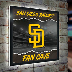 San Diego Padres 23"H x 23"L LED Wall Decor, Edgelite, Square, MLB, Home