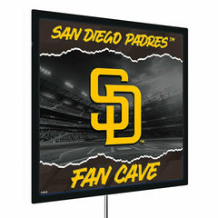San Diego Padres 23"H x 23"L LED Wall Decor, Edgelite, Square, MLB, Home