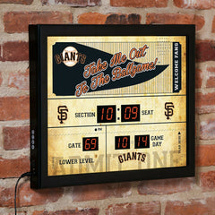 Scoreboard Wall Clock, San Francisco Giants, MLB, Home