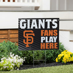 San Francisco Giants Coroplast Yard Sign "Fans Play Here", MLB, Home