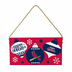 St Louis Cardinals Holiday Wood Wall Sign, 6x11, MLB, Home
