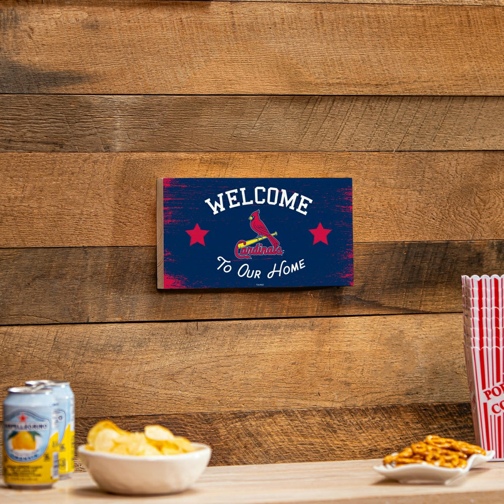 St Louis Cardinals Wood Wall Sign, 6x11, MLB, Home