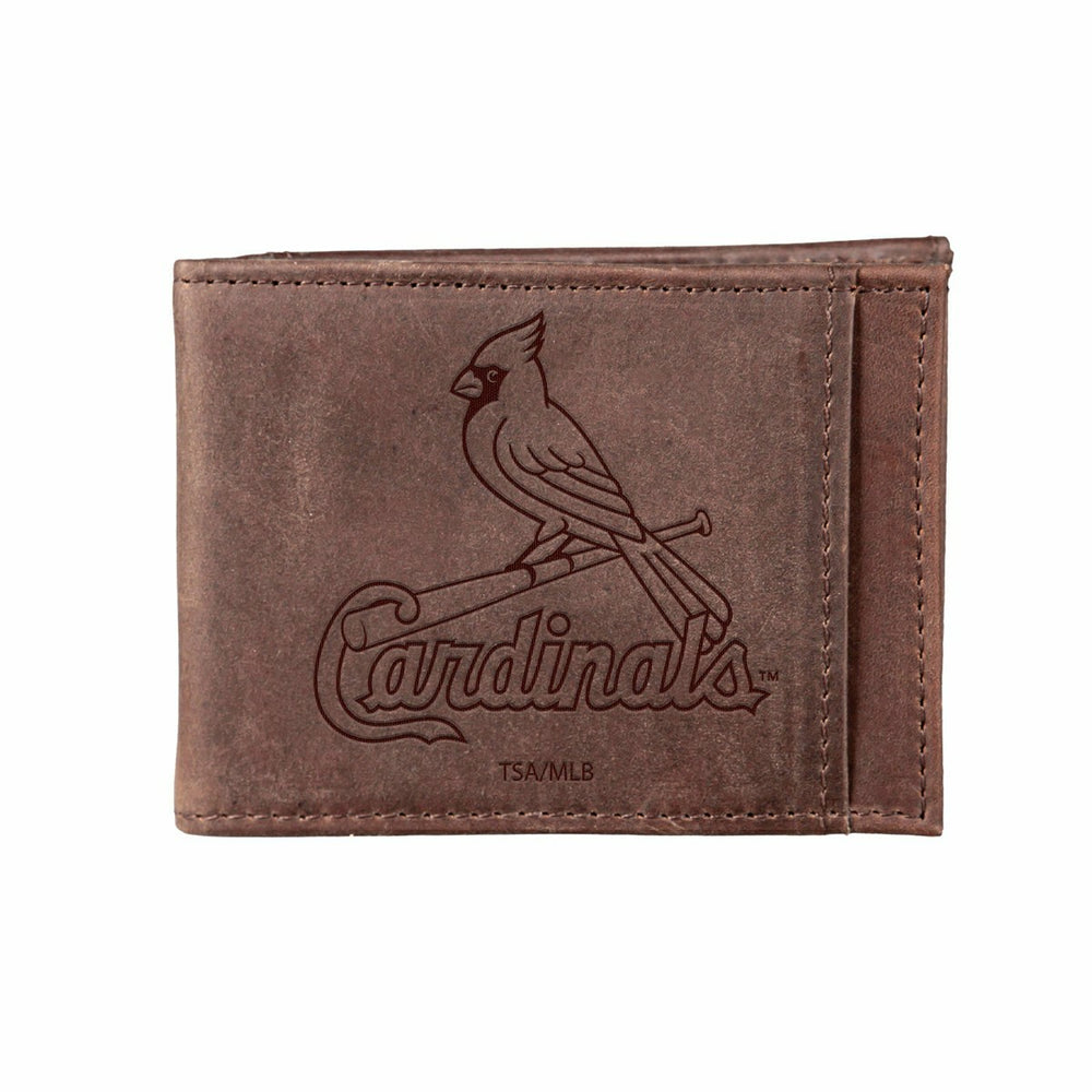 St Louis Cardinals Front Pocket Wallet w/ RFID Blocking Brown, MLB, Home
