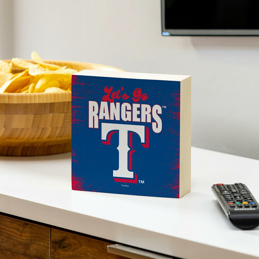 Texas Rangers Plock, Down Home Fans, 6x6, MLB, Home