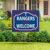 Texas Rangers Coroplast Yard Sign, "Fans Welcome", MLB, Home