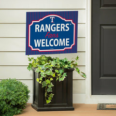 Texas Rangers Coroplast Yard Sign, "Fans Welcome", MLB, Home