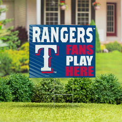 Texas Rangers Coroplast Yard Sign "Fans Play Here", MLB, Home