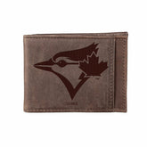 Toronto Blue Jays Front Pocket Wallet w/ RFID Blocking Brown, MLB, Home